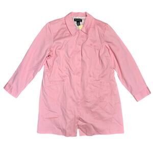New Dialogue Long Jacket Snap Button pink 18W